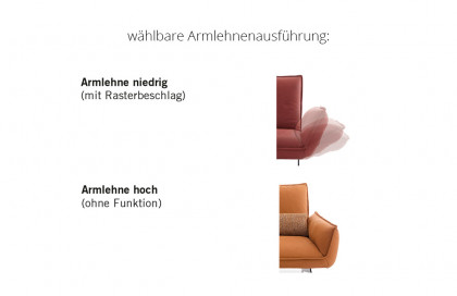 KOINOR Buddy - Ledersofa links lava