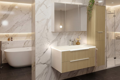 Riana von Musterring - Badezimmer in Linea Eiche & Weiß matt