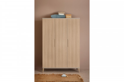 Jonte von Paidi - Kleiderschrank 3T cashmere-beige - Stripy-Light-Oak