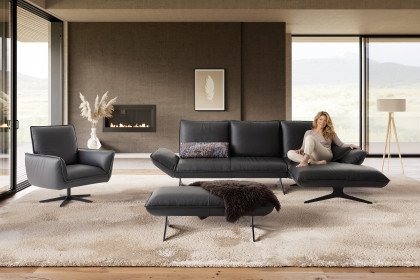 KOINOR Buddy - Ledersofa rechts lava