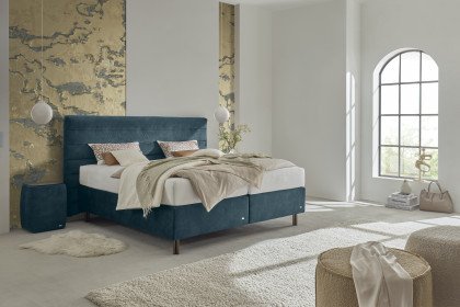 Oslo von RUF Betten - Boxspringbett in Komforthöhe dunkelblau