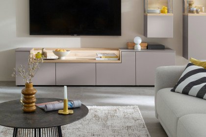 Credenza-living von SCHÖNER WOHNEN - Lowboard S605 grau/ Wildeiche