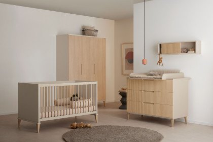 Jonte von Paidi - Babyzimmer-Set cashmere-beige - Stripy-Light-Oak