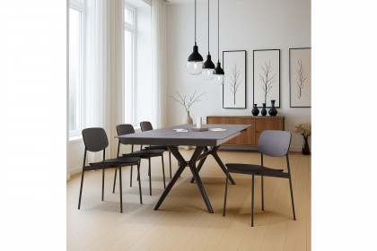 Atlas von SIT Mobilia - Esszimmertisch Beton dunkel/ Eiche schwarz