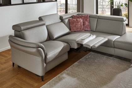 PN-EM24034 von Polinova - Ledersofa Variante rechts granit