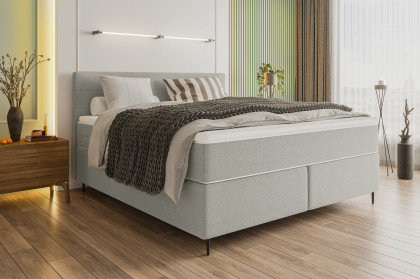 BX-LE-01 von SW KOLLEKTION - Boxspringbett hellgrau