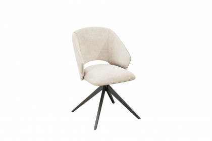 Baia von Akante - Esszimmerstuhl in Weiß & Mattschwarz