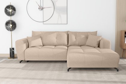 PG-LE-03 von BASTI dein Sofa - Ecksofa rechts beige