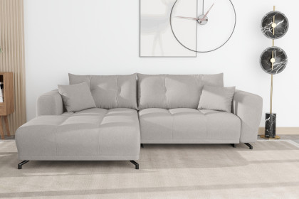 PG-LE-03 von BASTI dein Sofa - Eckgarnitur links hellgrau