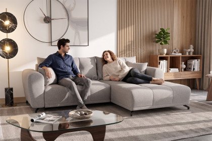 PG-LE-03 von BASTI dein Sofa - Eckgarnitur rechts hellgrau
