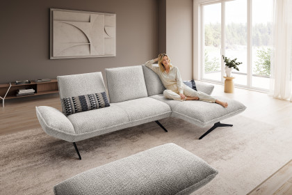 KOINOR Buddy - Ecksofa rechts hellgrau