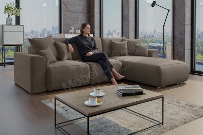 PG-LE-02 von BASTI dein Sofa - Cordsofa rechts braun
