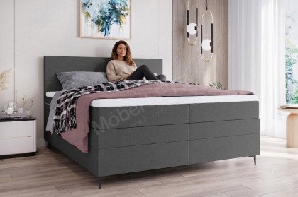 BX-LE-04 von SW KOLLEKTION - Boxspringbett schiefergrau