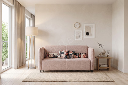 Nassau von Nehl - Schlafsofa flamingo mit Dekokissen