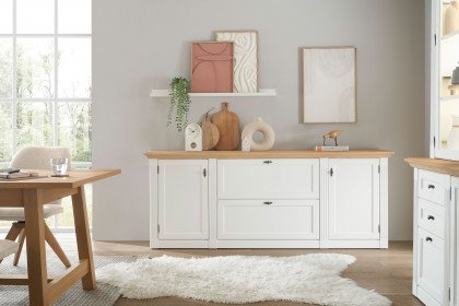 Maisonette von Wehrsdorfer - Kommode in Lack weiß/ Asteiche