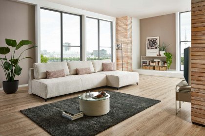 Kingston von Nehl - Schlaf-Ecksofa mit Longchair natur
