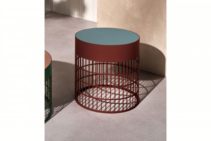 Mesh von Pode - Beistelltisch in Teal/ Brick