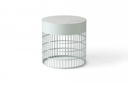 Mesh von Pode - Beistelltisch in Lack pale aqua und mit Keramikplatte