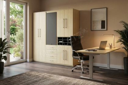 Techno von Röhr-Bush - Büroschrank-Kombi in Ahorn Nachbildung