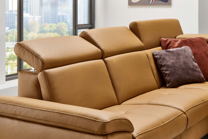PN-EM23166 von Polinova - Ledersofa Variante rechts kurkuma