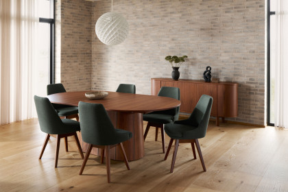 #115 Dining Table von Skovby - Funktionstisch in Nussbaum lackiert
