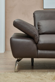 PN-IN22025 von Polinova - Ledersofa Ausführung rechts braun