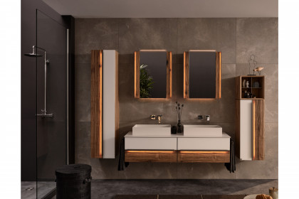Jarin von Musterring - Badezimmer Altholz-Eiche/ Colorglas weiß