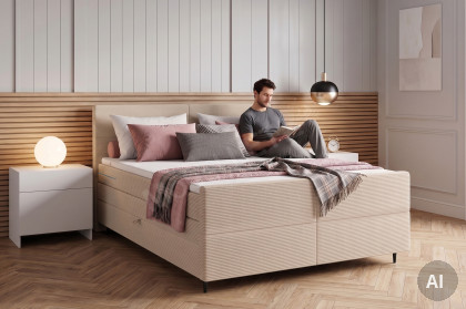 BX-LE-05 von SW KOLLEKTION - Boxspringbett beige