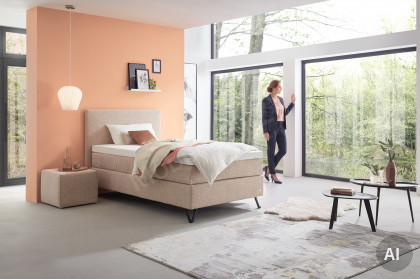 Adesso von RUF Betten - Boxspringbett KTE beige-grau