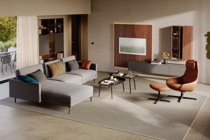 CR.414 von creation by Rolf Benz - Ecksofa links signalgrau