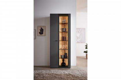 WM 2470 von Wöstmann - Vitrine Lack graphitgrau