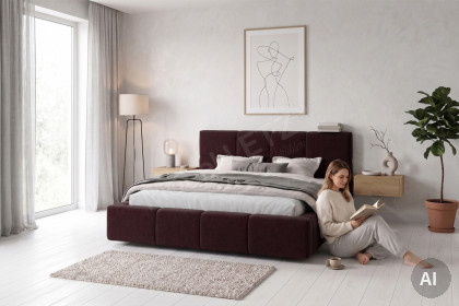 Samba von Candy Sleep - Polsterbett burgunder
