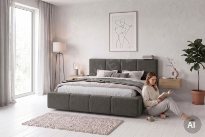 Samba von Candy Sleep - Polsterbett steel-grey