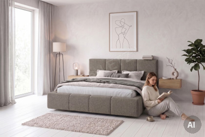 Samba von Candy Sleep - Polsterbett taupe