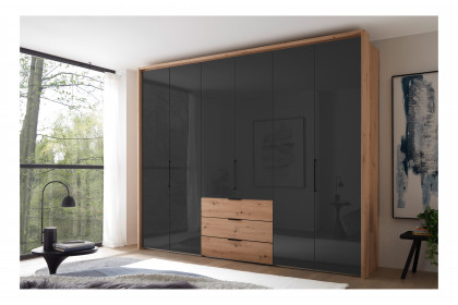 Extenso-sleeping von Staud - Kombischrank Artisan Eiche/ Anthrazitglas