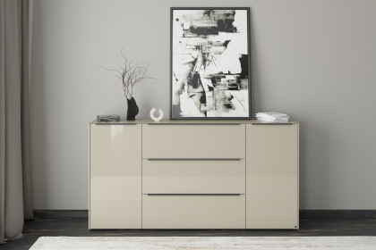 Reno-living von set one by Musterring - Sideboard KO-221 kaschmir/ Griff graphit-schwarz