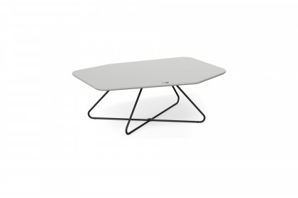 Studio Edges von JOOP! - Couchtisch Lack grau mit Rohrgestell