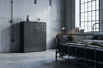 Studio Dresser 001 von JOOP! - Schubladen-Kommode lava - JOOP!-Glas
