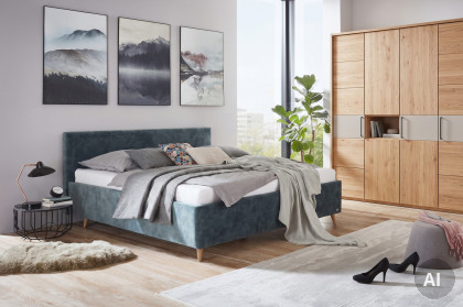 Dilja von Tidur - Boxspringbett KTG-K in Komforthöhe grey-blue