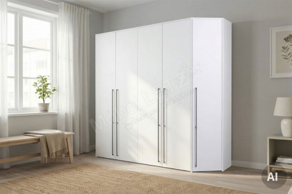 MULTIFLEX von Schlüter Möbelfabrik - abgeschrägter Schrank DE LUXE 19XL weiß