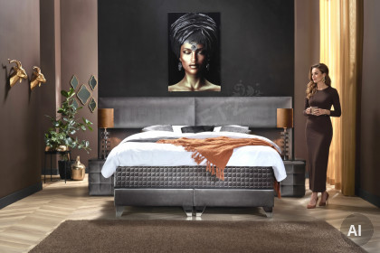 Brut von Serta - Boxspringbett taupe inklusive Topper