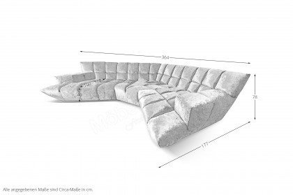 Cloud 7 von Bretz - Polstergarnitur silberschimmer