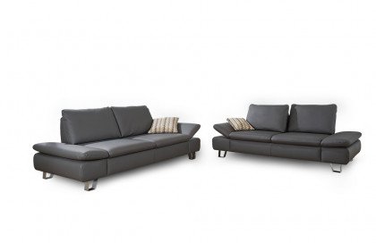 7137 von K+W Polstermöbel - Leder-Duo zinn