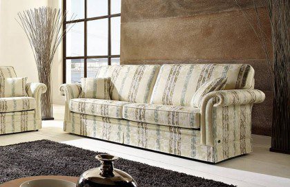 Imperial-LE21 von Schröno - Polstergruppe beige gestreift