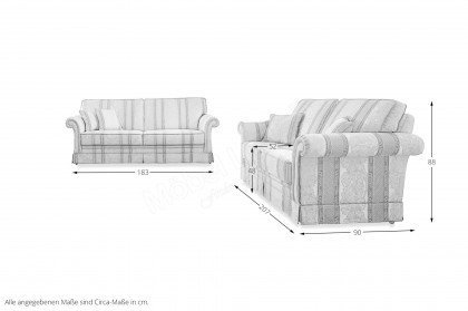 Imperial-LE21 von Schröno - Polstergruppe beige gestreift