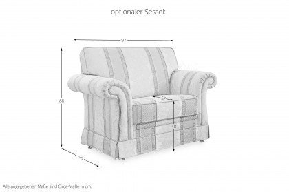 Imperial-LE21 von Schröno - Polstergruppe beige gestreift