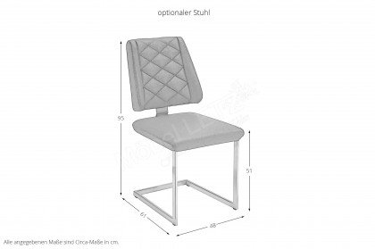 4252 Long Beach von K+W - Sitzbank nachtblau mit Kufengestell