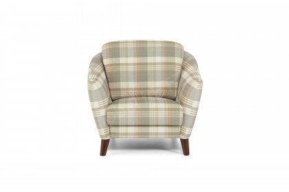 Seefeld Plus von Schröno - Einzelsessel beige kariert