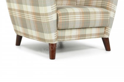 Seefeld Plus von Schröno - Einzelsessel beige kariert