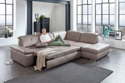 PN-IN16012 von Polinova - Ledersofa granit